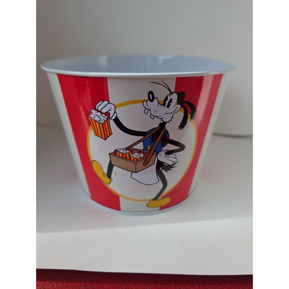 Vintage Disney Metal Popcorn Bowls Set of 3 Mickey Minnie Donald Goofy Striped - Picture 11 of 13